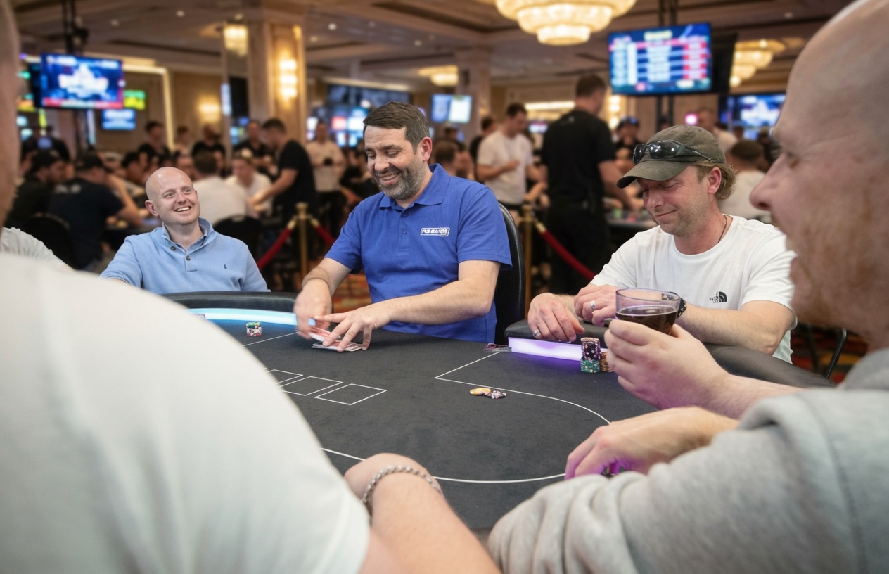 Real poker night in action
