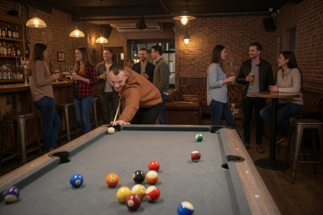 Pool competition in action